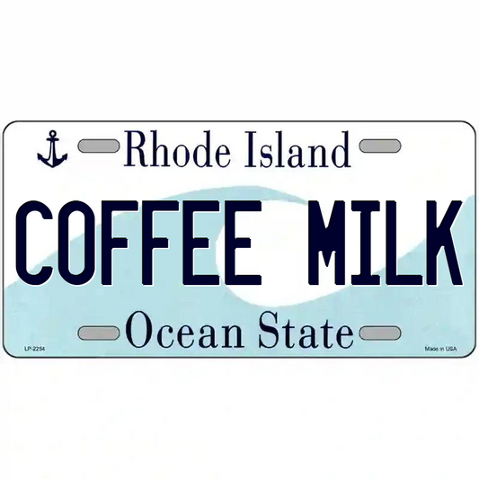 Coffee Milk Rhode Island Metal Sign