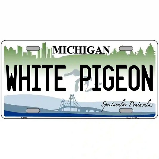 White Pigeon Michigan Metal Sign