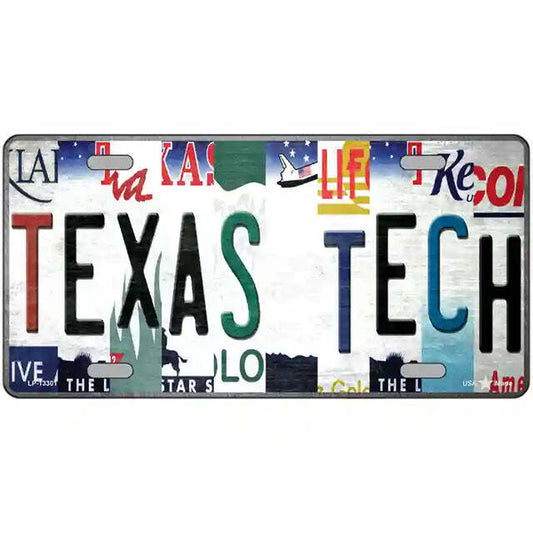 Texas Tech Strip Art Metal Sign