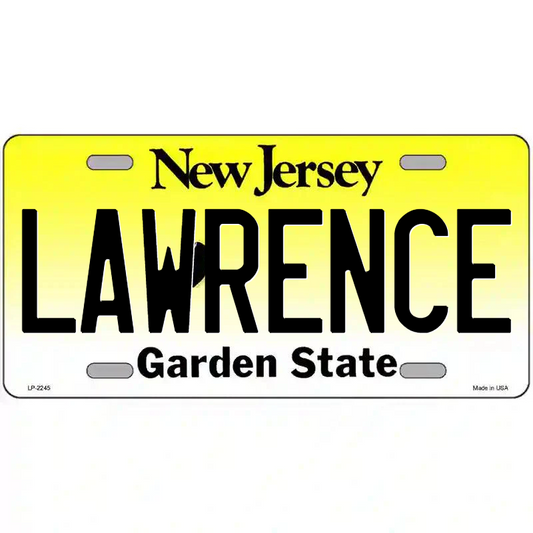 Lawrence New Jersey Metal Sign