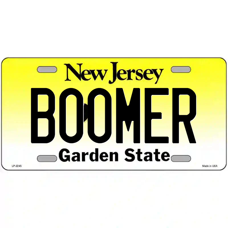 Boomer New Jersey Metal Sign