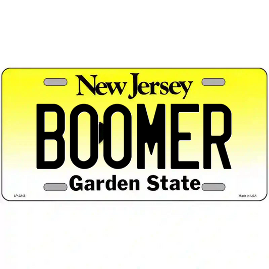 Boomer New Jersey Metal Sign