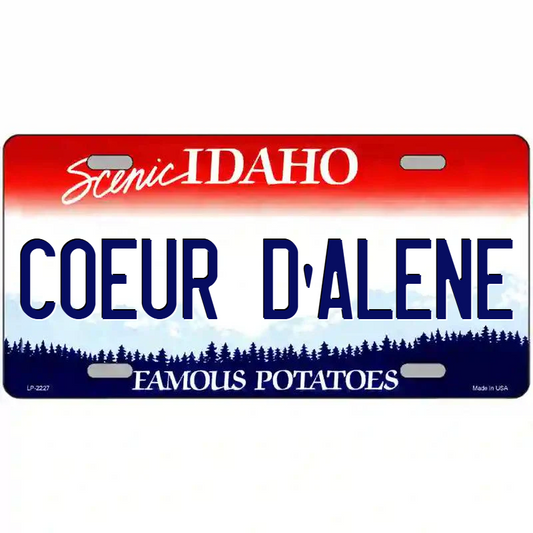 Coeur d'Alene Idaho Metal Sign