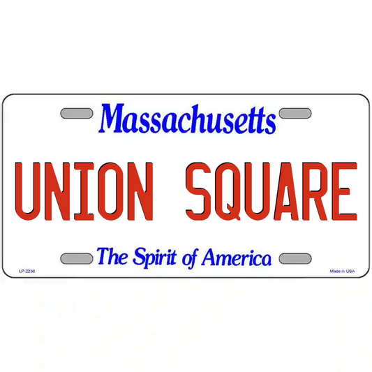 Union Square Massachusetts Metal Sign