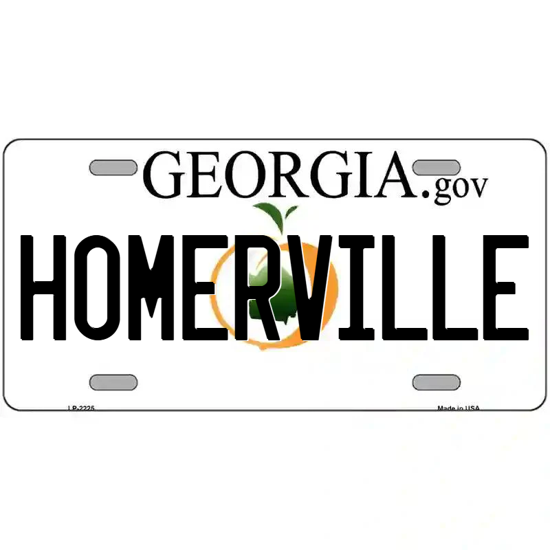 Homerville Georgia Metal Sign
