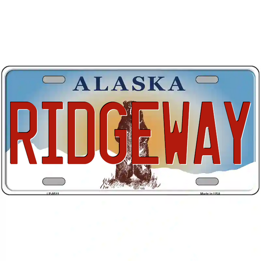 Ridgeway Alaska Metal Sign