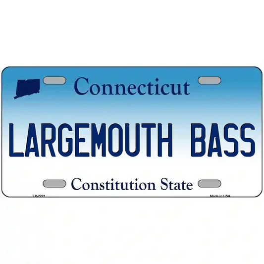 Largemouth Bass Connecticut Metal Sign