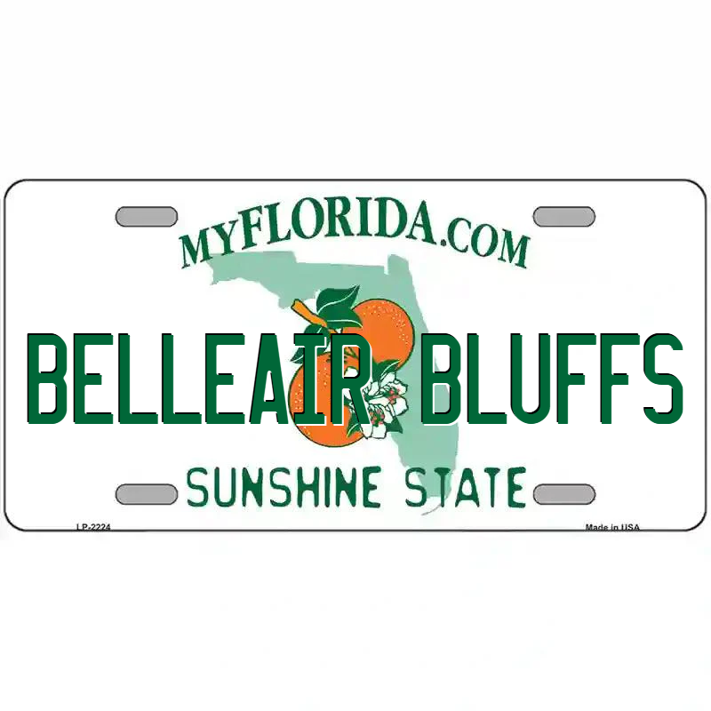 Belleair Bluffs Florida Metal Sign