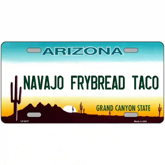 Navajo Frybread Taco Arizona Metal Sign