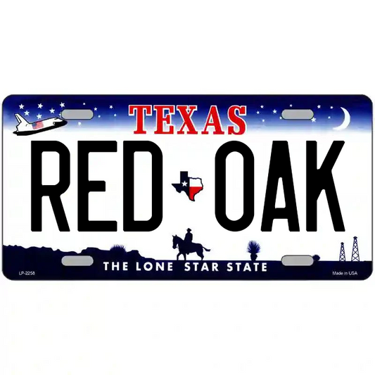 Red Oak Texas Metal Sign