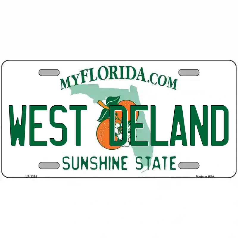 West DeLand Florida Metal Sign