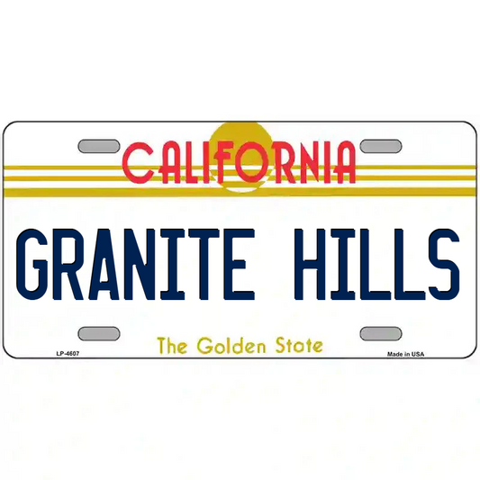 Granite Hills California Metal Sign