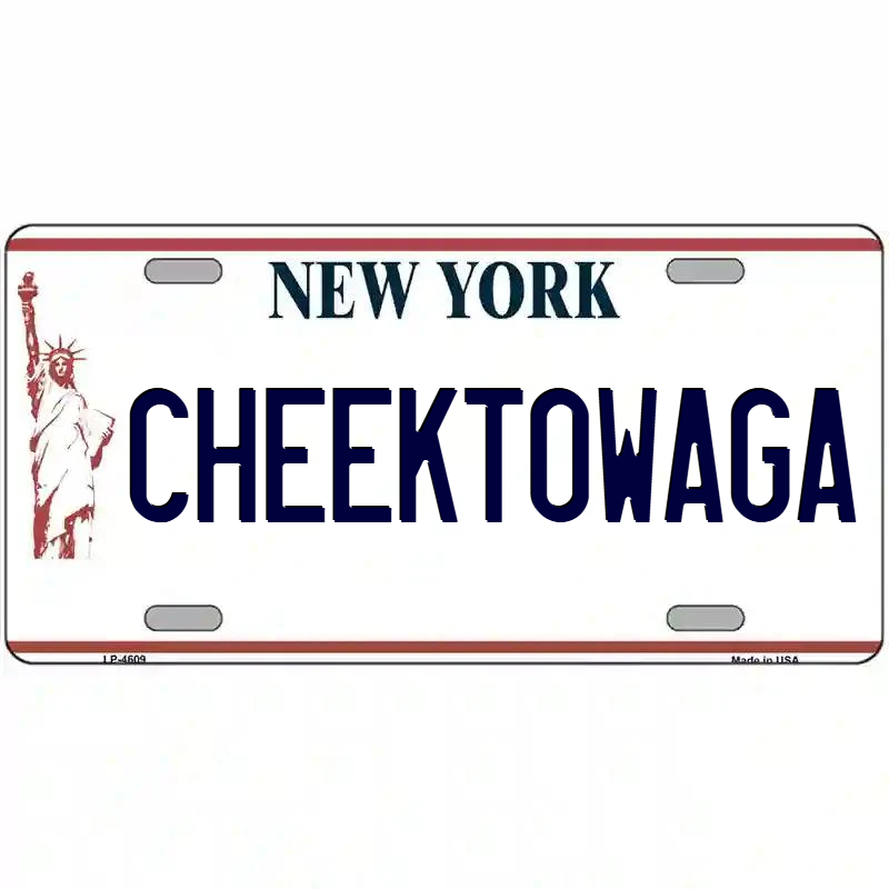Cheektowaga New York Statue of Liberty Metal Sign