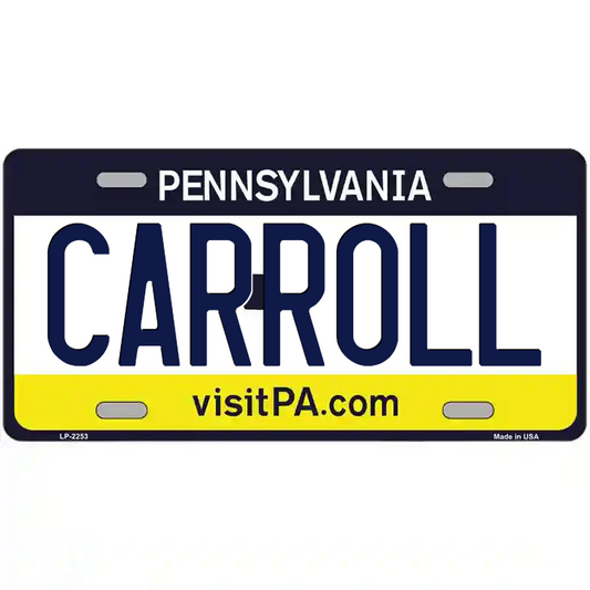 Carroll Pennsylvania Metal Sign
