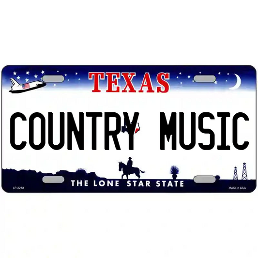 Country Music Texas Metal Sign