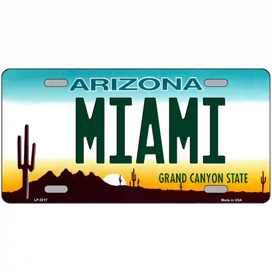 Miami Arizona Metal Sign