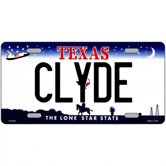 Clyde Texas Metal Sign