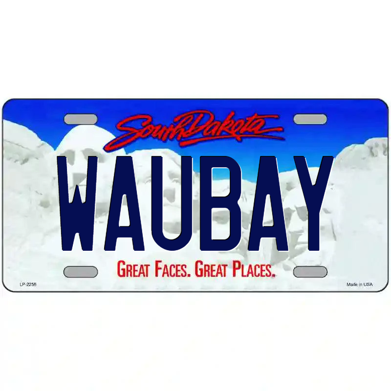 Waubay South Dakota Metal Sign