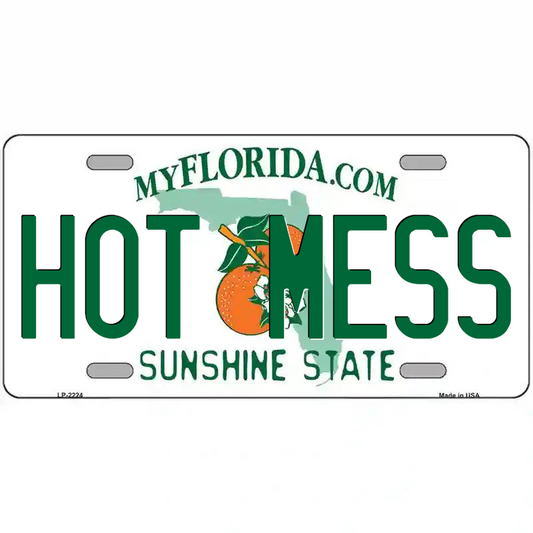 Hot Mess Florida Metal Sign