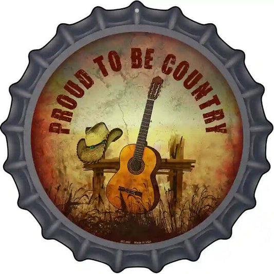 Proud to be Country Bottle Cap Metal Sign