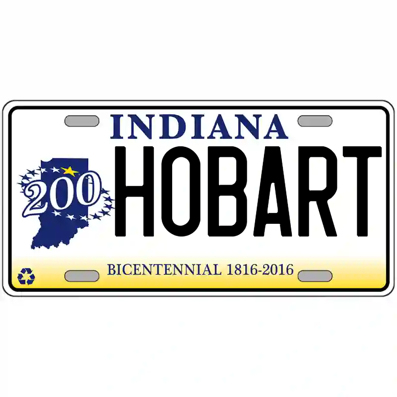 Hobart Indiana Bicentennial Metal Sign