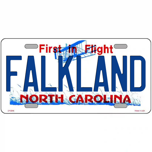 Falkland North Carolina Metal Sign