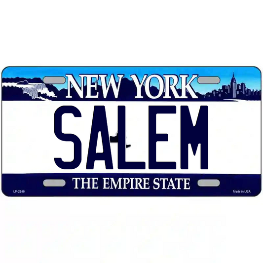Salem New York Blue Metal Sign