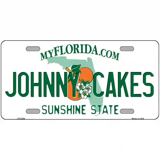 Johnny Cakes Florida Metal Sign
