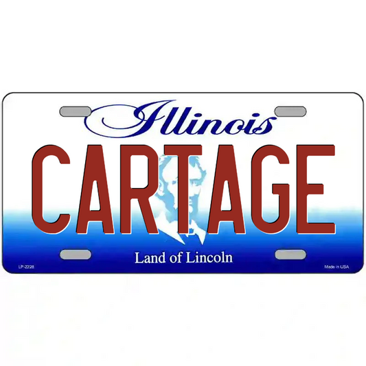 Cartage Illinois Metal Sign