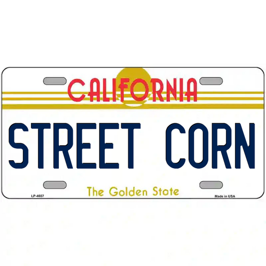 Street Corn California Metal Sign