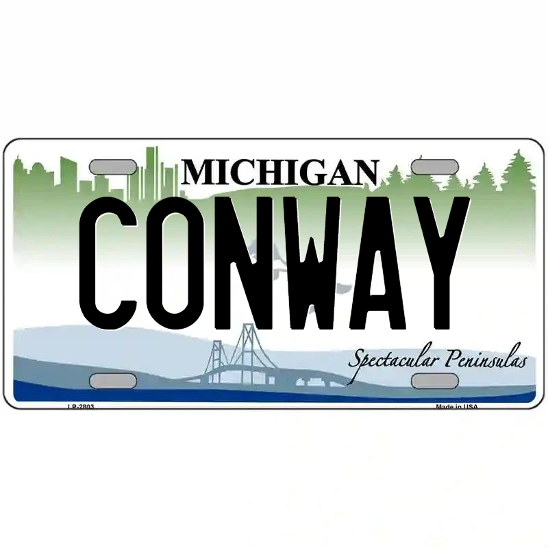 Conway Michigan Metal Sign
