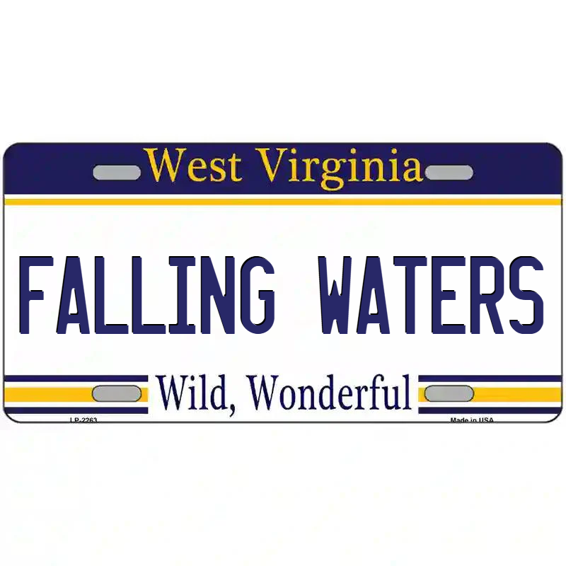 Falling Waters West Virginia Metal Sign