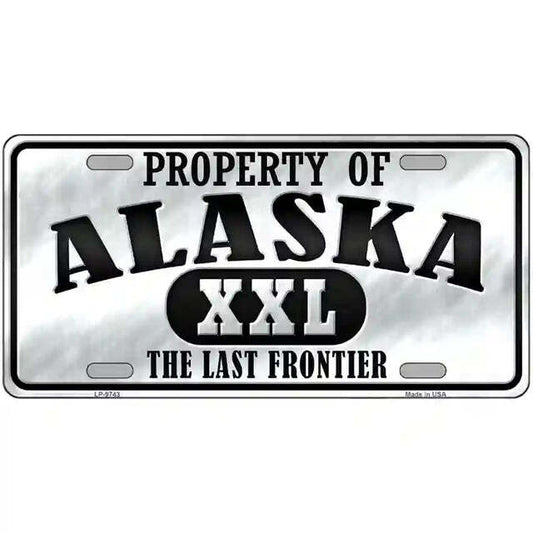 Property of Alask aThe Last Frontier Metal Sign