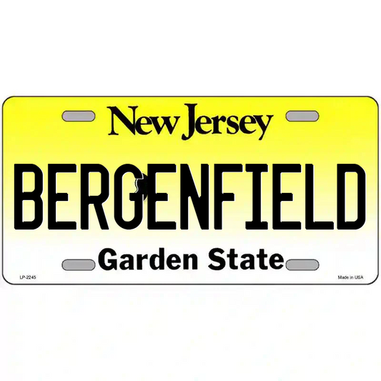 Bergenfield New Jersey Metal Sign