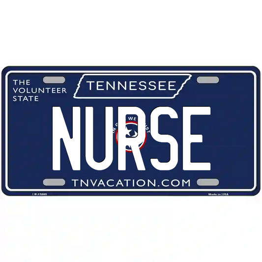 Nurse Tennessee Blue Metal Sign