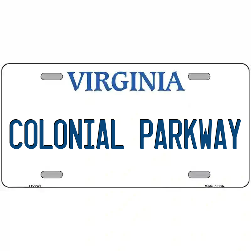 Colonial Parkway Virginia Metal Sign