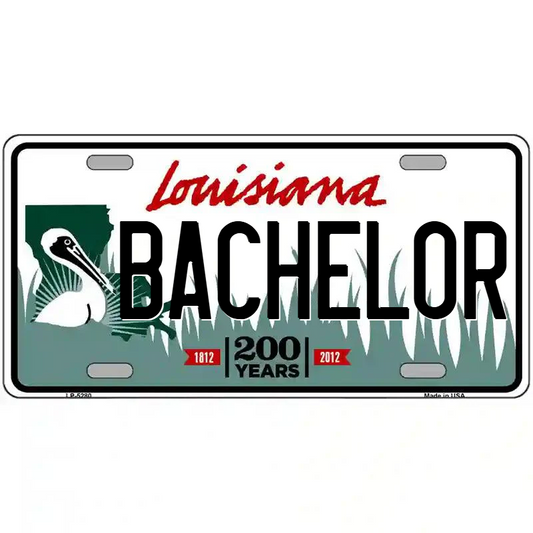 Bachelor Louisiana Metal Sign