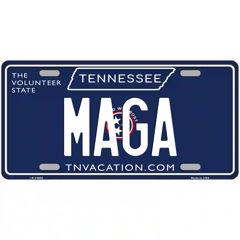 MAGA Tennessee Blue Metal Sign
