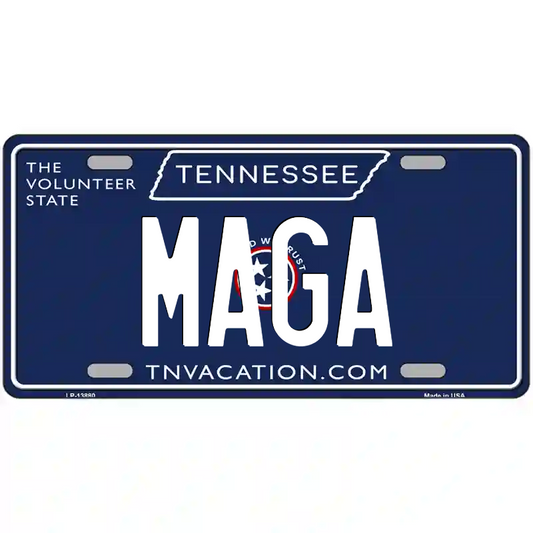 MAGA Tennessee Blue Metal Sign