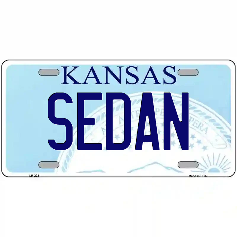 Sedan Kansas Metal Sign