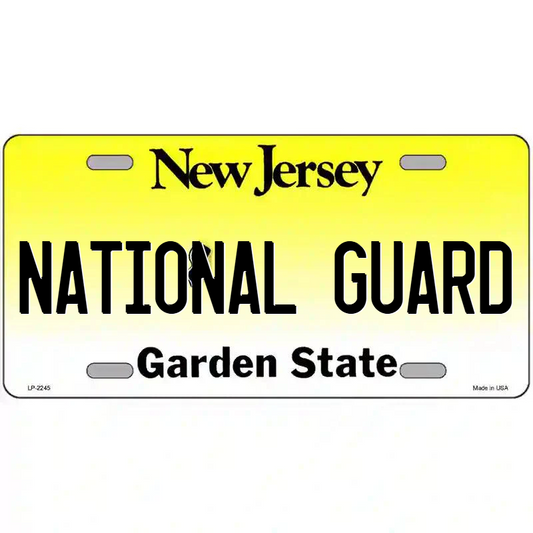 National Guard New Jersey Metal Sign