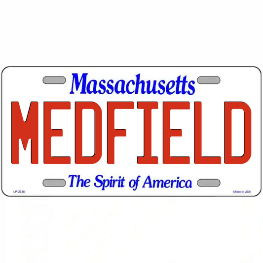 Medfield Massachusetts Metal Sign