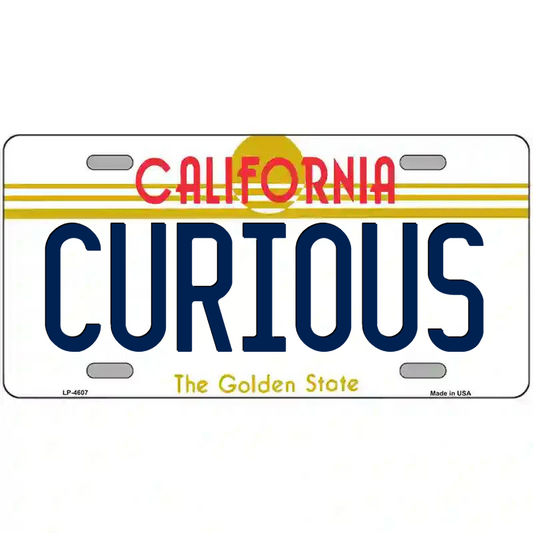 Curious California Metal Sign