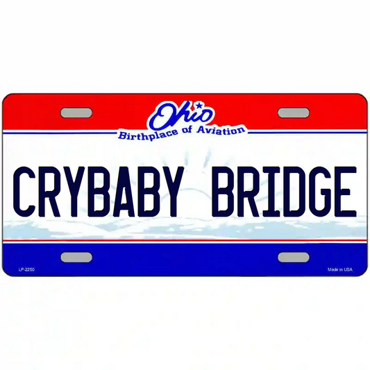 Crybaby Bridge Ohio Metal Sign