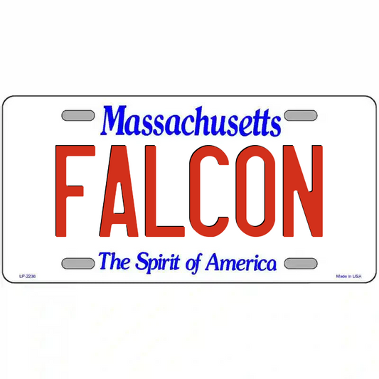 Falcon Massachusetts Metal Sign