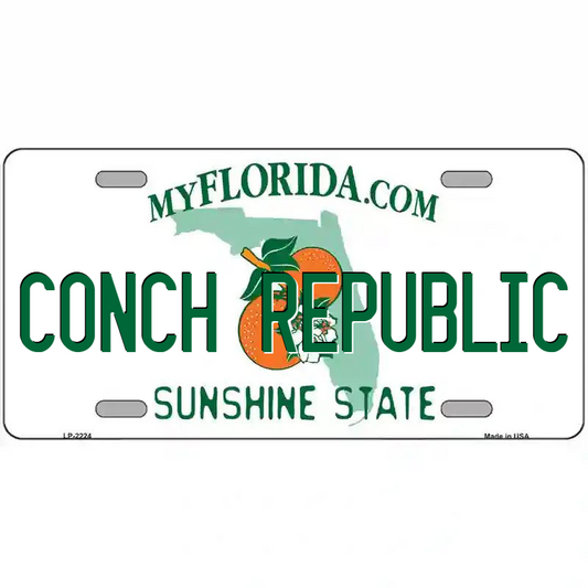 Conch Republic Florida Metal Sign