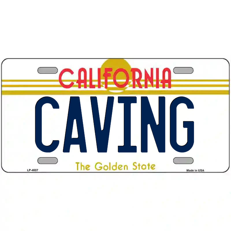 Caving California Metal Sign