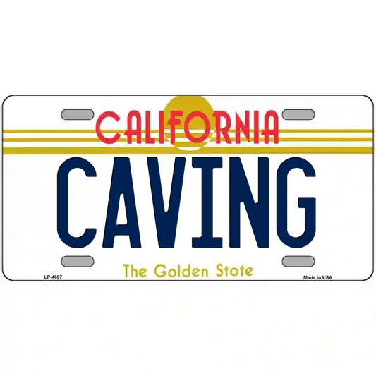 Caving California Metal Sign
