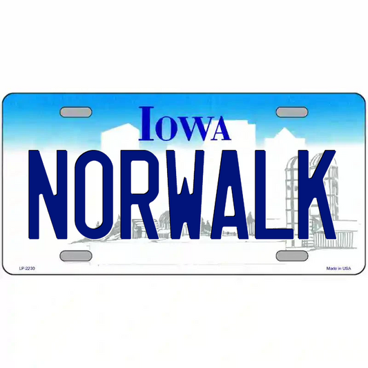 Norwalk Iowa Metal Sign