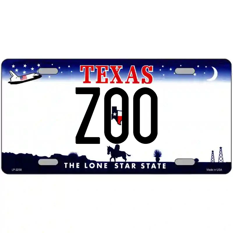 Zoo Texas Metal Sign